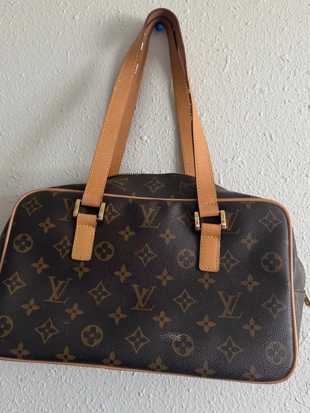 Louis Vuitton Monogram Canvas Tote with Tan Trim
